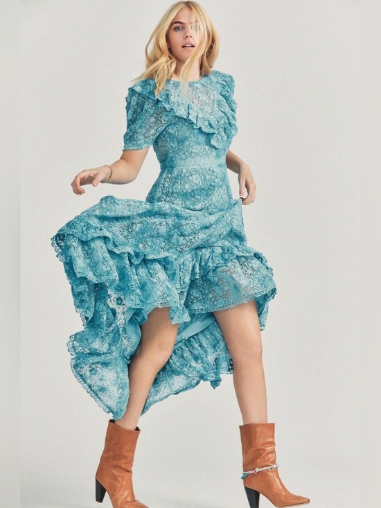 LoveShackFancy Dresses & Skirts - LoveShackFancy Kalani Lace Dress Deep Sea Indigo Size 4